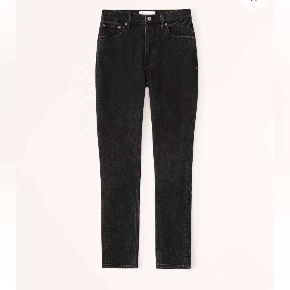 Abercrombie & Fitch Curve Love High Waisted Black Skinny Jeans 25S